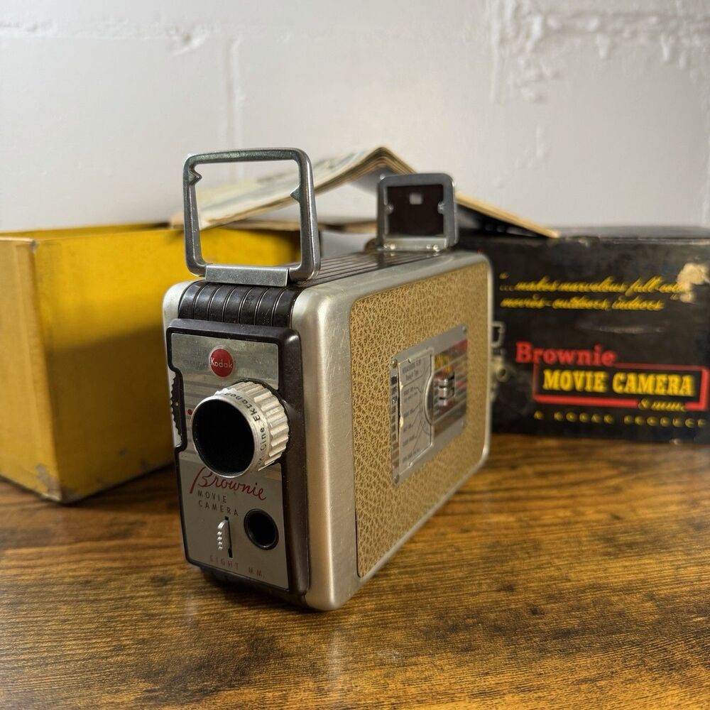 Vintage Kodak Brownie 8mm Movie Camera No 82 w Box Manuals Retro Decor